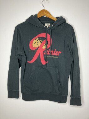 Men's Rainier Crystal Mountain Hoodie Small Distressed